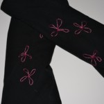 embellished fabric legwarmers