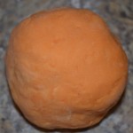 finished orange playdough