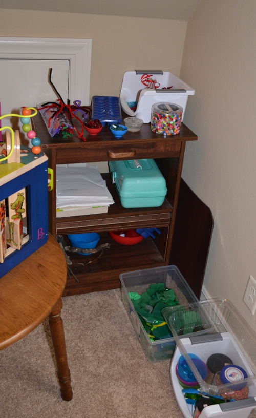 organized microwave cart