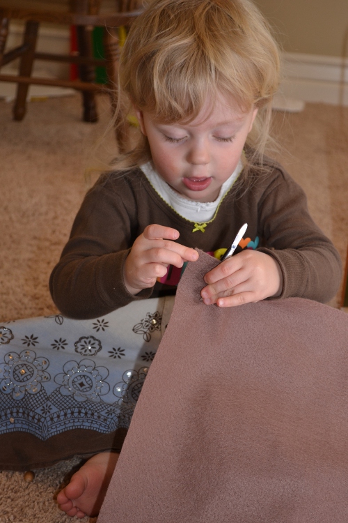 cutting felt rainy day
