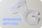 monogram gift tags