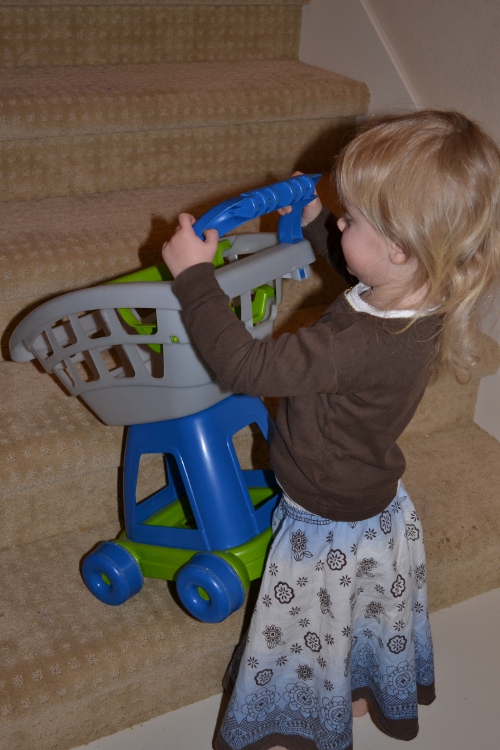 carrying things upstairs