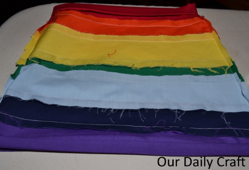 rainbow skirt pressed