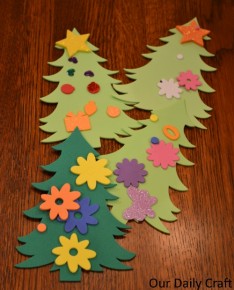 foam christmas tree craft