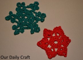 crocheted snowflakes