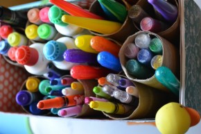 cardboard tube organization